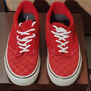 Vans Size 8 Red Checkered Sneakers